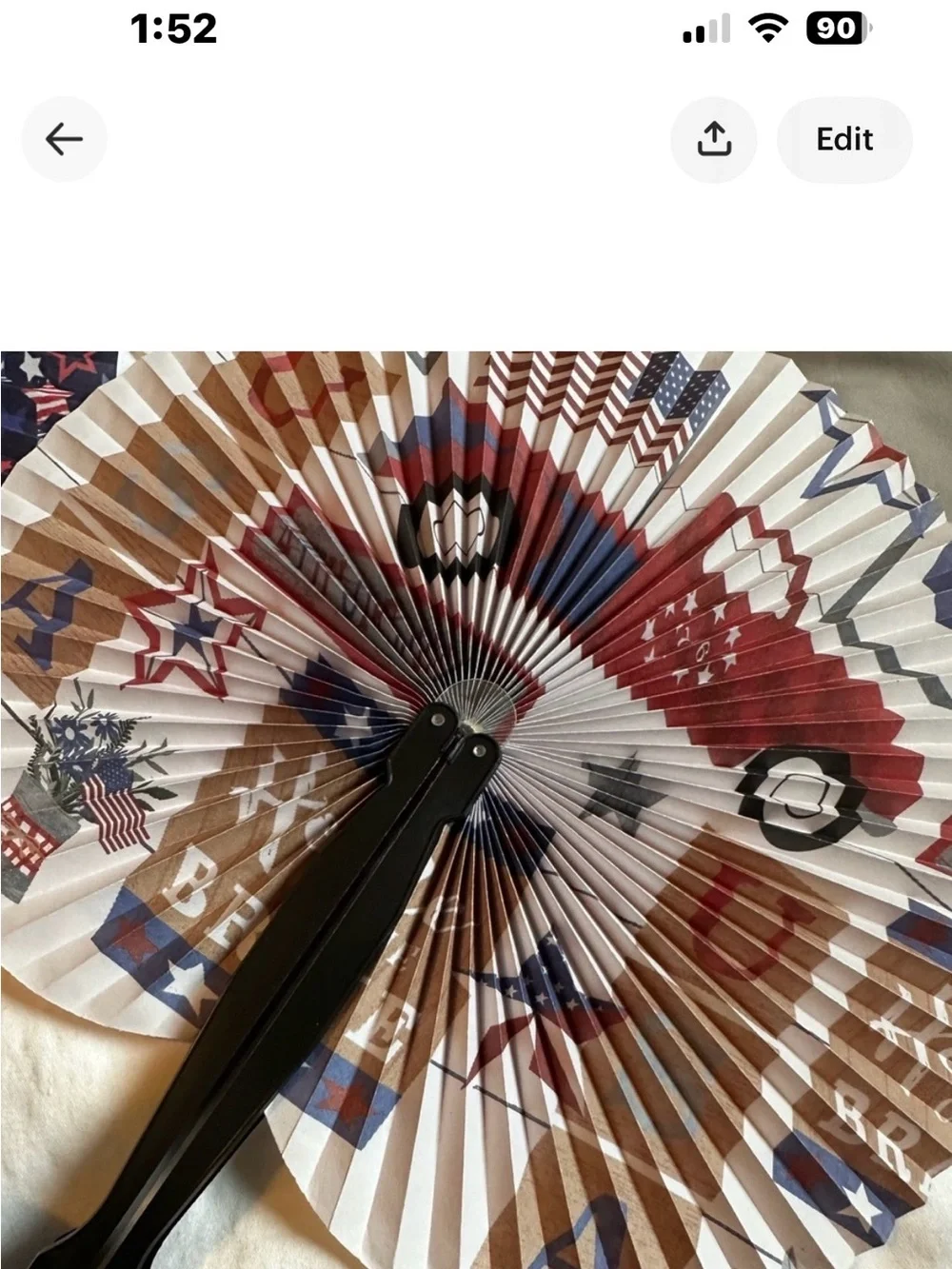Unbranded Red & Blue Patriotic Party Fan and Bandana Set